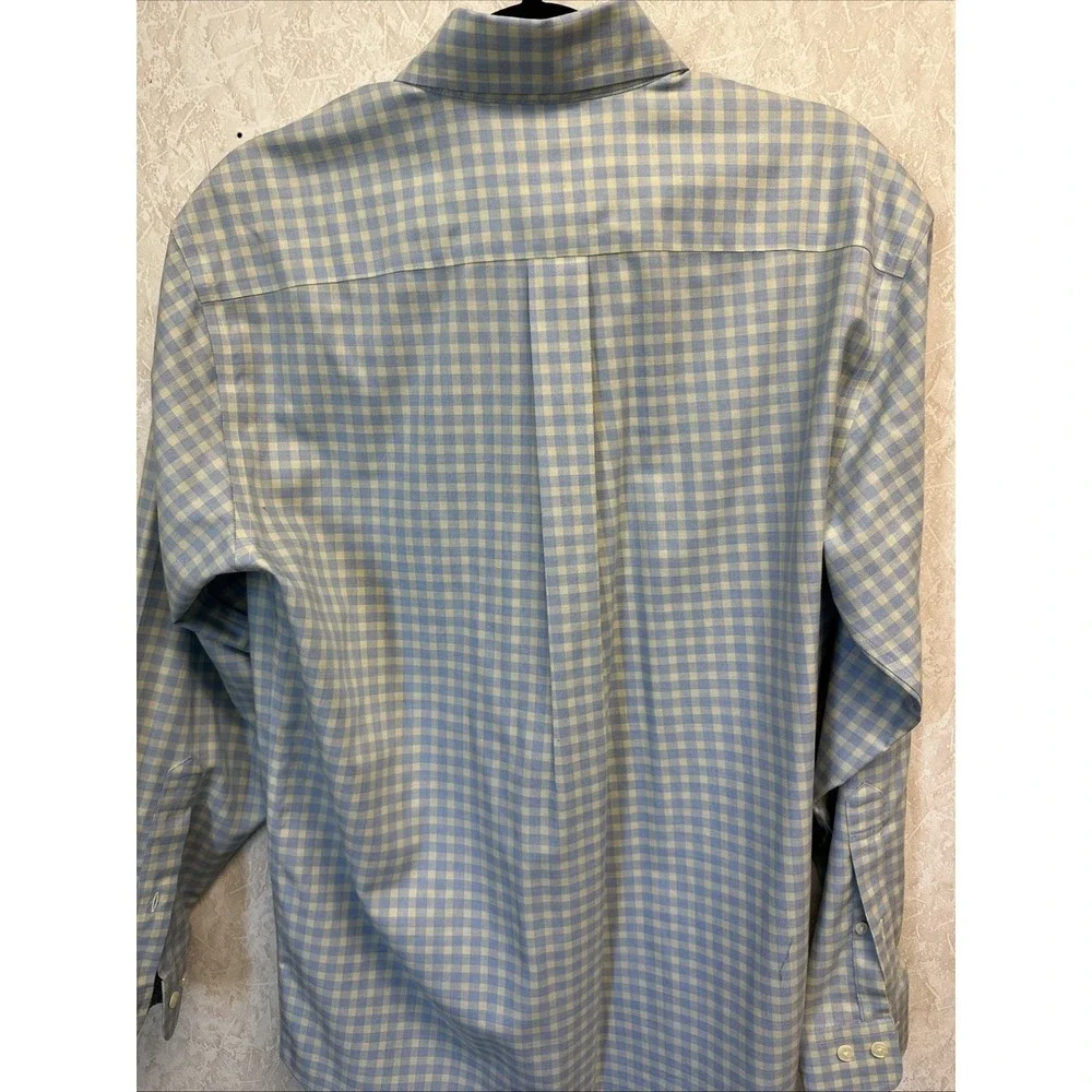 Brooks Brothers Mens Pastel Shirt Sz S Blue Yellow Gingham  Plaid Preppy - Picture 4 of 7